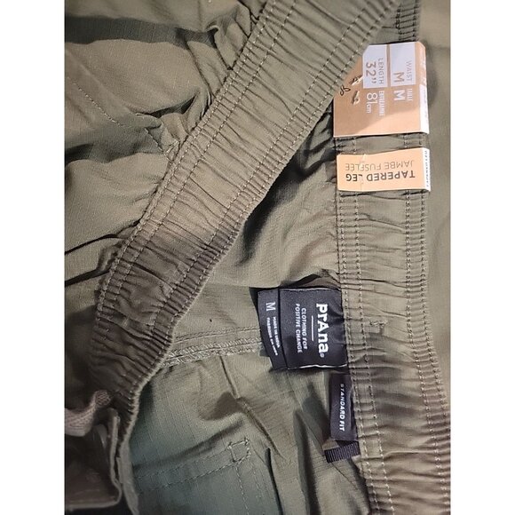 NWT prAna Olive Green Pants Tapered Regula Women’s Size Medium Pull On Hiking - Picture 7 of 8